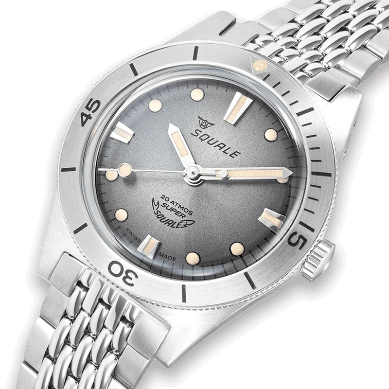 Super-Squale 38mm - Sunray Grey on Bracelet