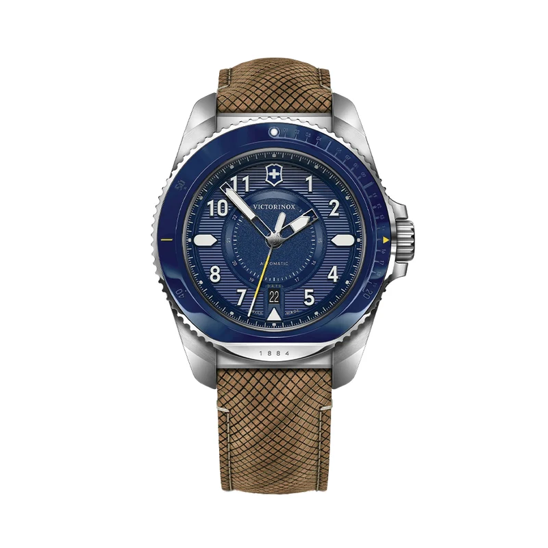Journey 1884 Quartz 43mm - Blue on Wood Strap w/ Extra Rubber Strap