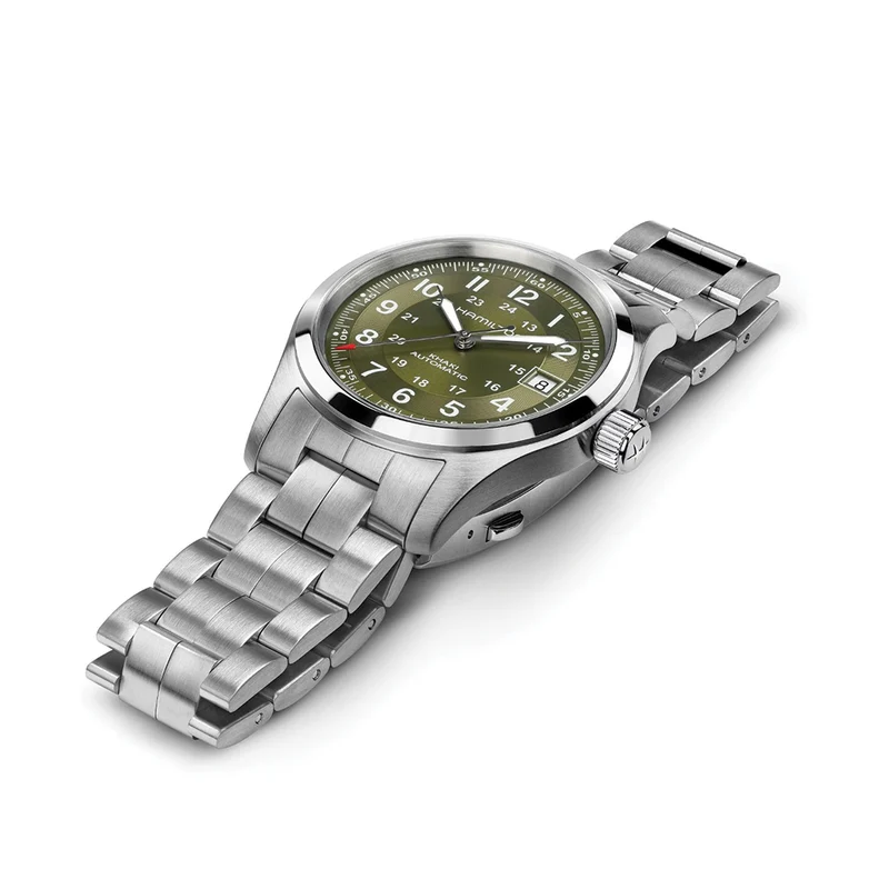 Khaki Field Auto Date 38mm - Green on Bracelet