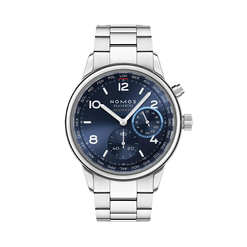 Club Sport Neomatik Worldtimer 40mm - Blue on Bracelet