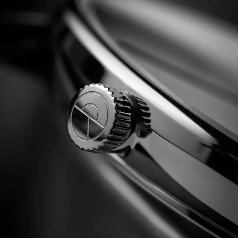 Naos Quartz 38mm - Black on Leather Strap