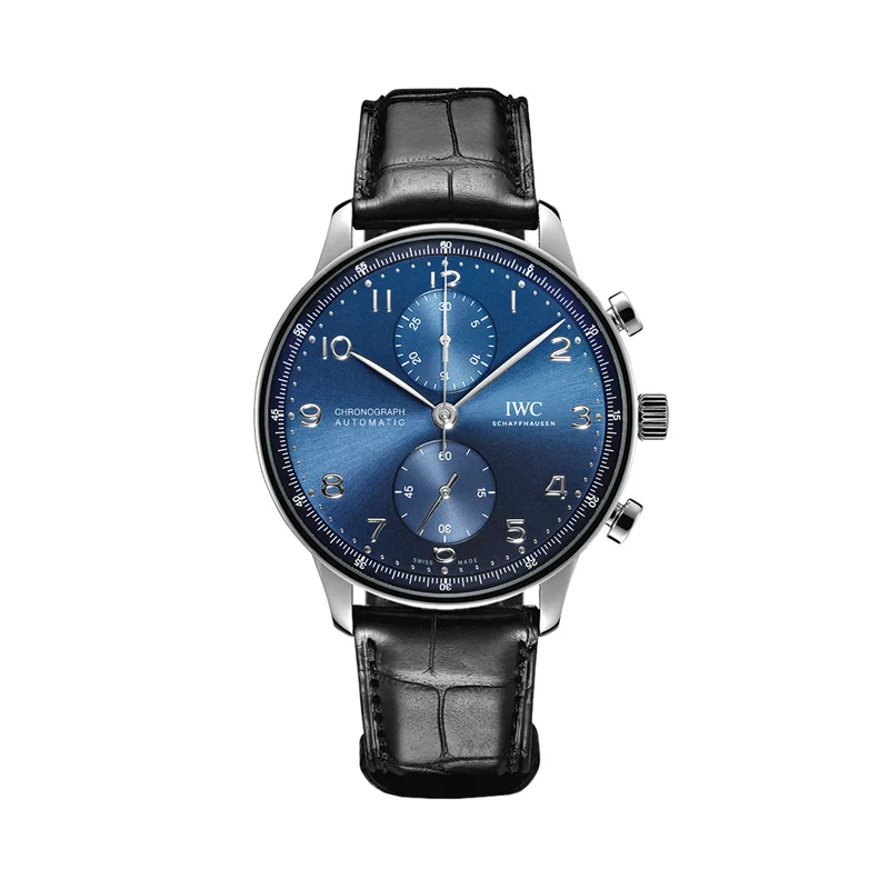 Portugieser Chronograph 41mm - Blue on Leather Strap
