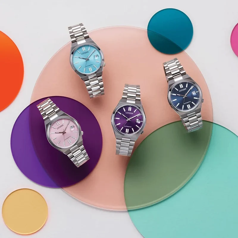 Tsuyosa Automatic 37mm - Purple on Bracelet