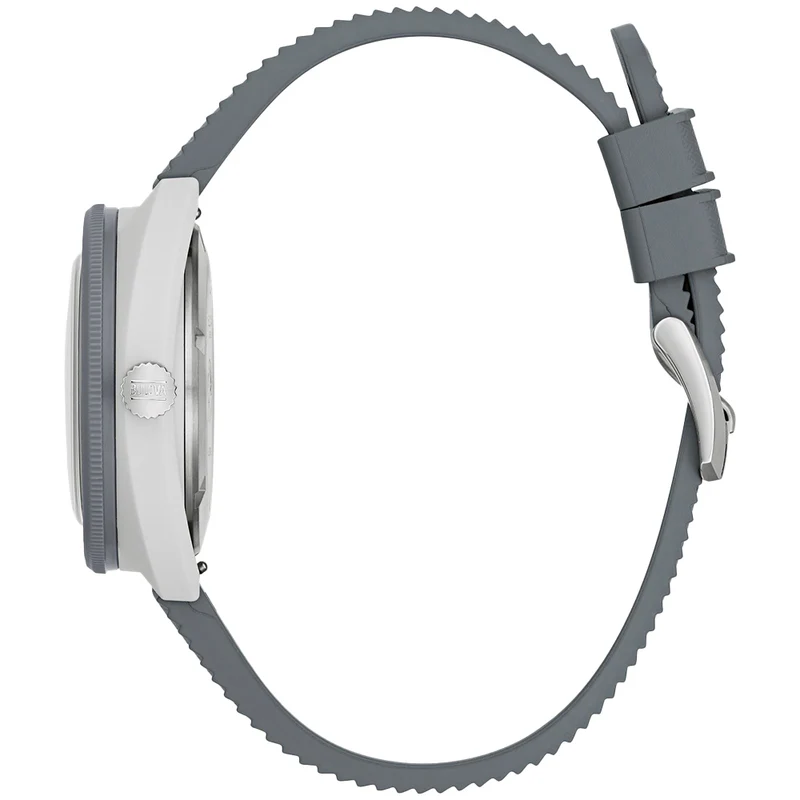 Snorkel Great White Shark 41mm - White on Rubber Strap