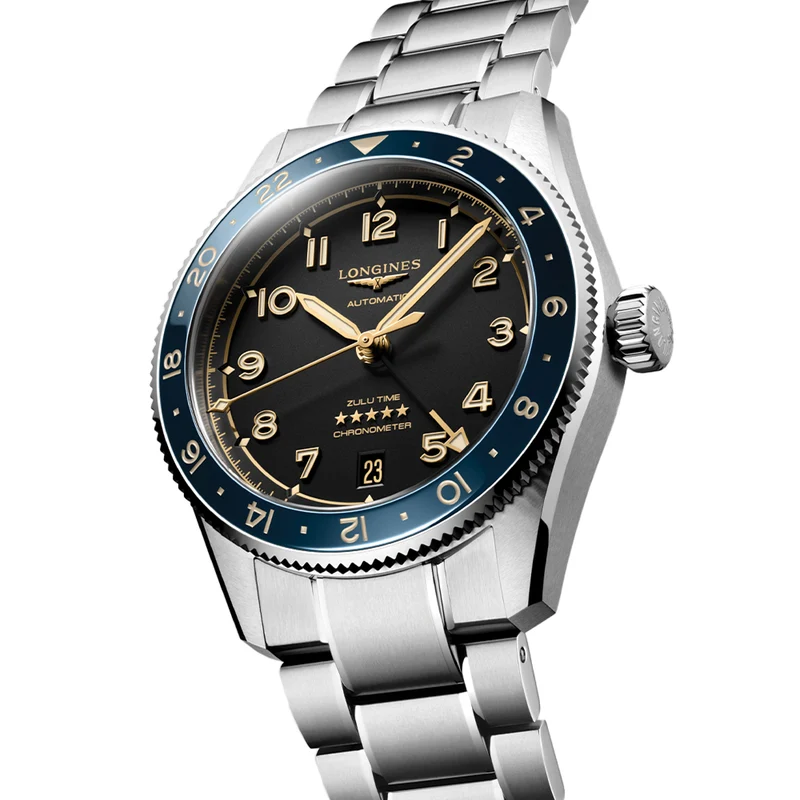 Spirit Zulu Time Blue Ceramic Bezel 39mm - Black on Bracelet