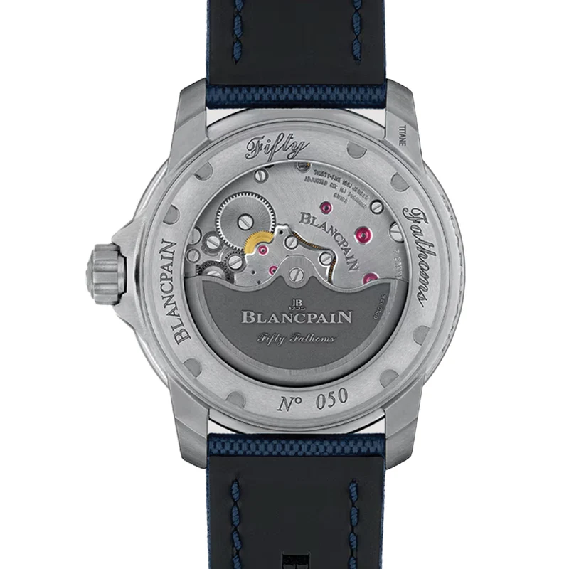 Fifty Fathoms Automatique Titanium 45mm - Blue on Sail-canvas Strap