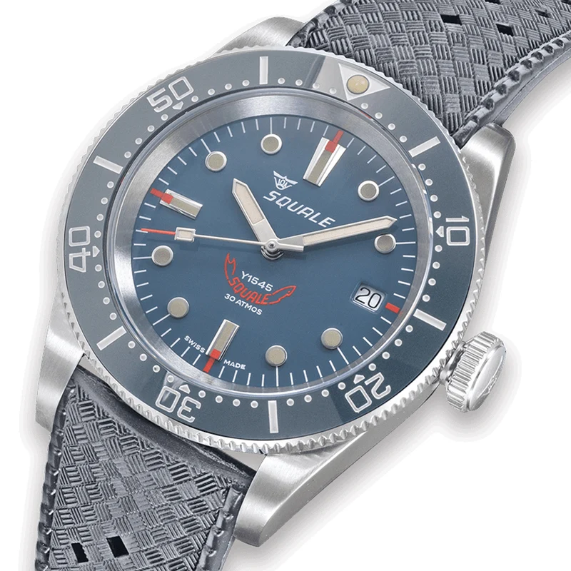 1545 Steel 40mm - Grey on Rubber Strap
