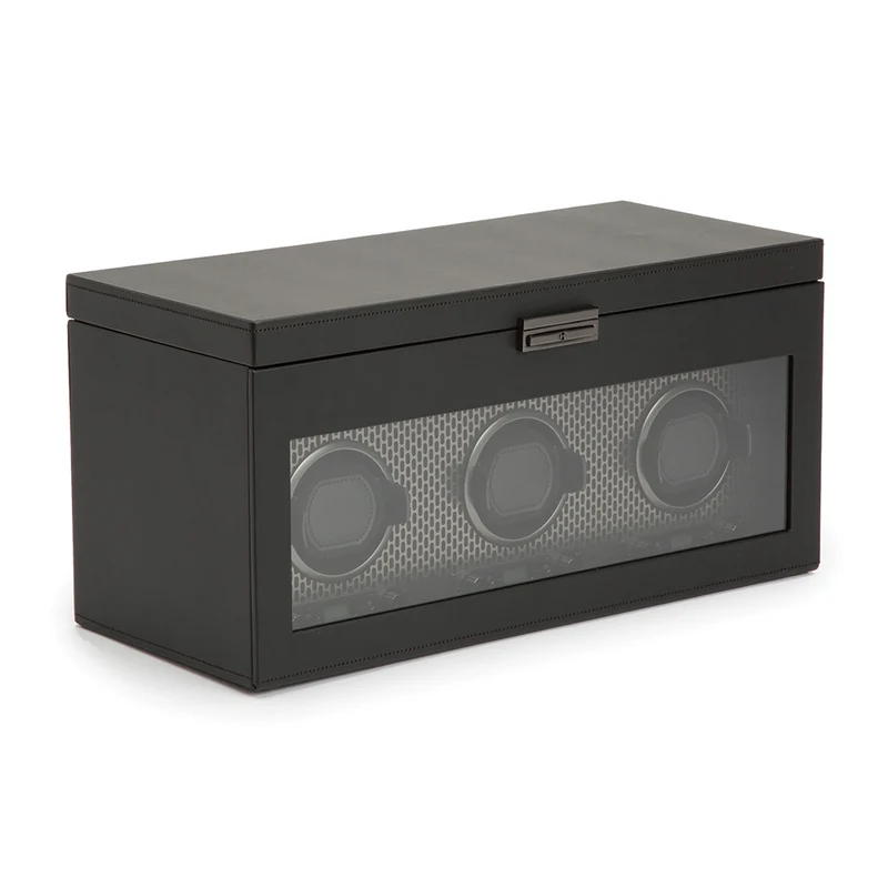 Axis Triple Watch Winder With Storage - Power Coat