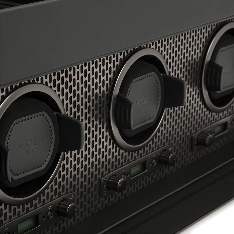 Axis Triple Watch Winder With Storage - Power Coat