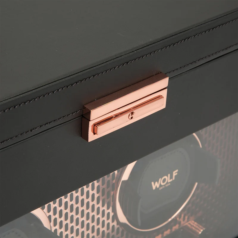 Axis Double Watch Winder With Storage - Copper