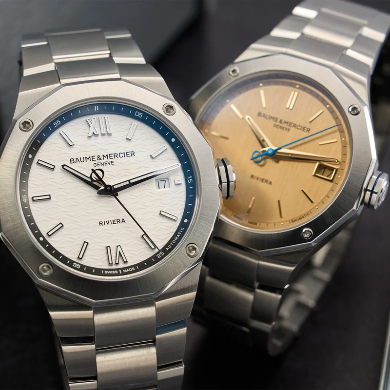 Riviera 10829 Automatic Date 42mm - White on Bracelet