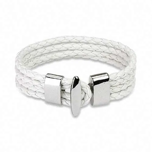 Lederarmband 4 Bänder geflochten