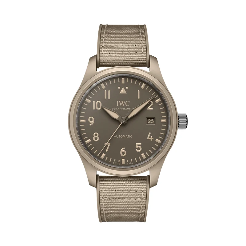 Pilot's Watch Automatic TOP GUN Mojave Desert Ceramic Case 41mm - Brown on Rubber Strap