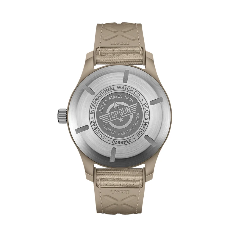 Pilot's Watch Automatic TOP GUN Mojave Desert Ceramic Case 41mm - Brown on Rubber Strap