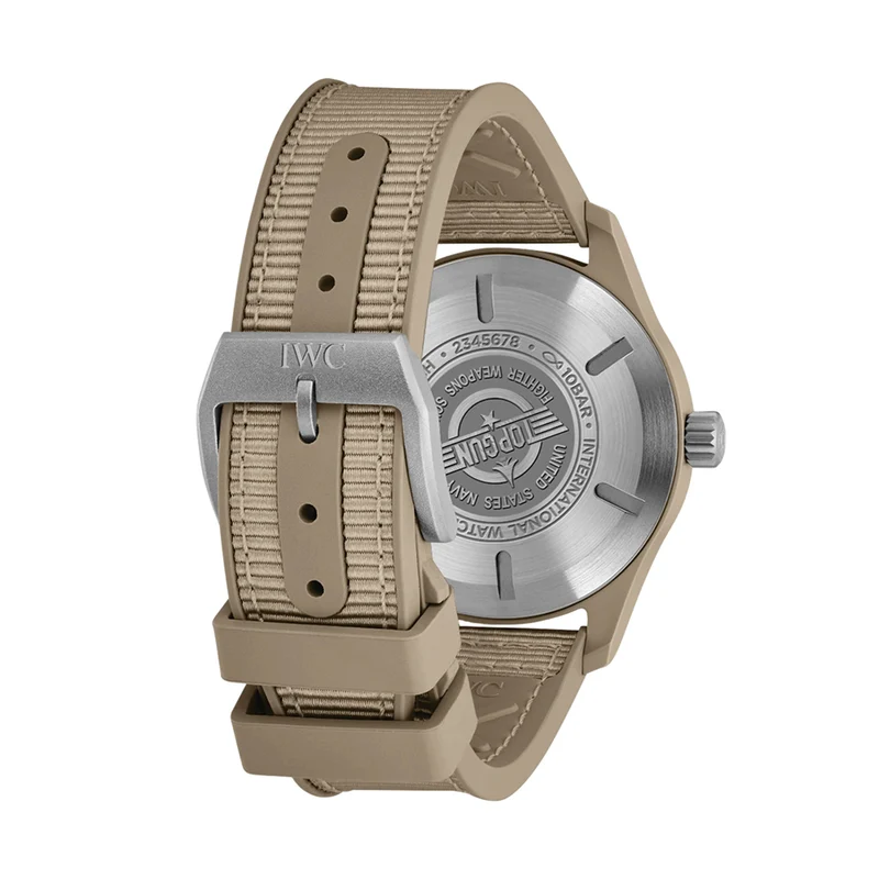 Pilot's Watch Automatic TOP GUN Mojave Desert Ceramic Case 41mm - Brown on Rubber Strap