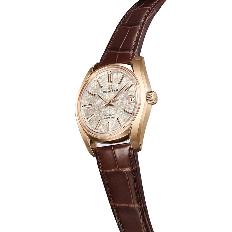 SBGH368 Heritage Hi-Beat 36000 18K Rose Gold 38mm - Pink on Leather Strap