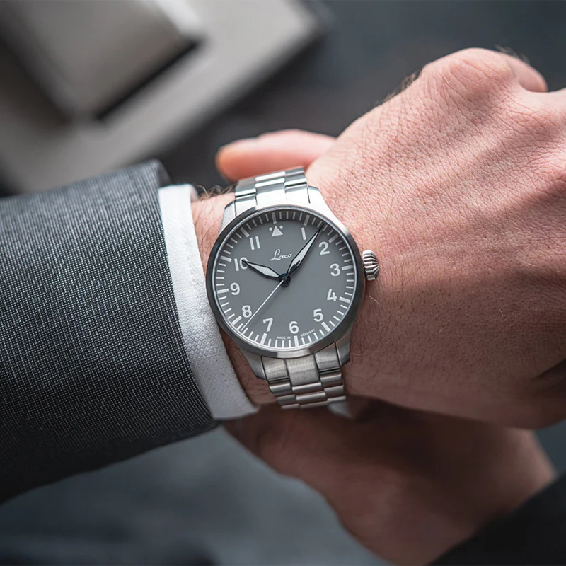 Pilot Watch Basic Augsburg MB Automatic 42mm - Grey on Bracelet