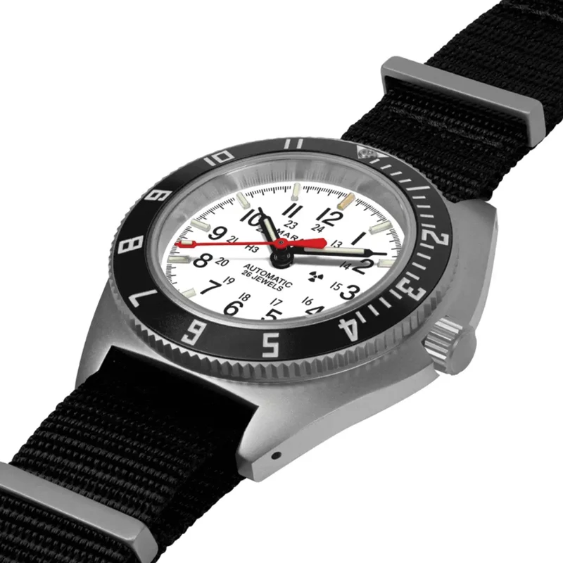 SSNAV-D Arctic Edition 41mm - White on Nylon Defense Standard Strap