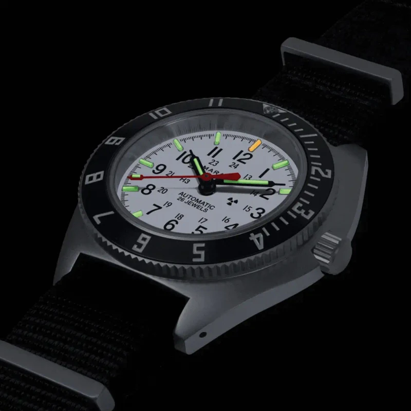 SSNAV-D Arctic Edition 41mm - White on Nylon Defense Standard Strap