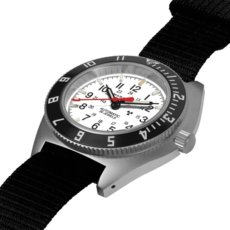 SSNAV-D Arctic Edition 41mm - White on Ballistic Nylon Strap
