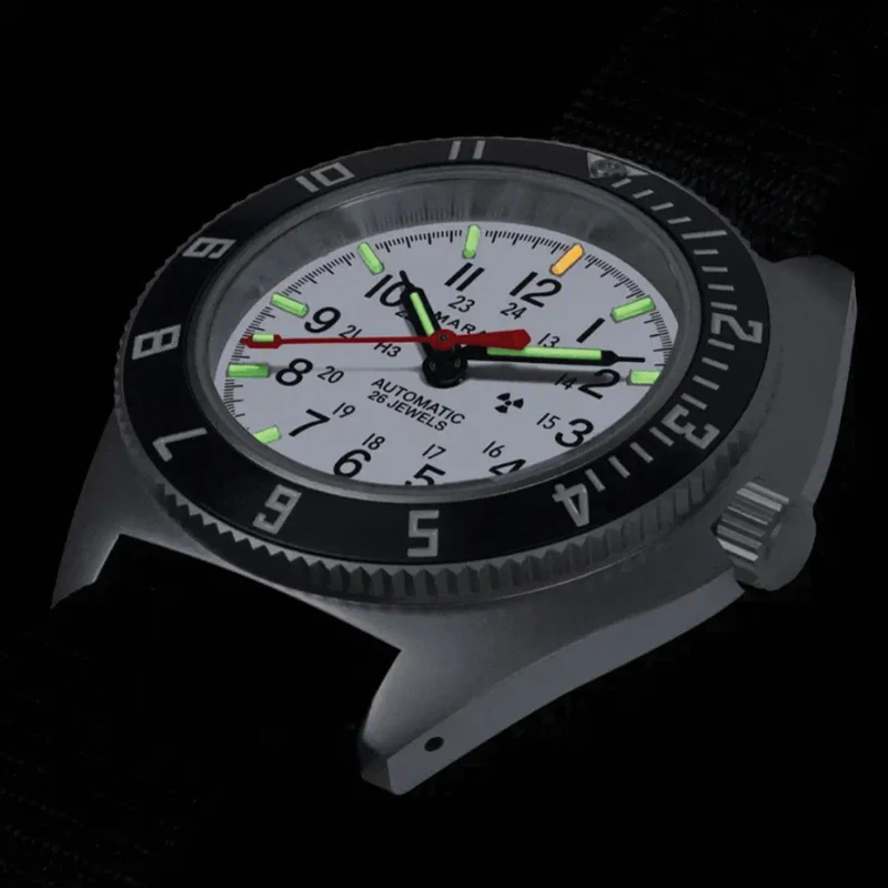 SSNAV-D Arctic Edition 41mm - White on Ballistic Nylon Strap