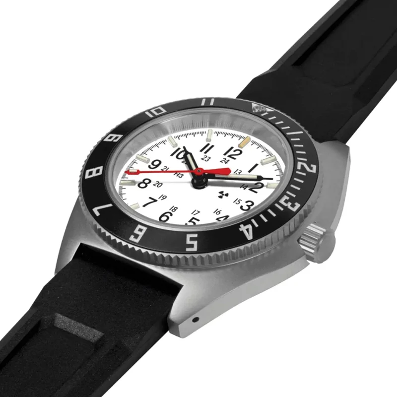 SSNAV No Date Arctic Edition 41mm - White on Rubber Strap