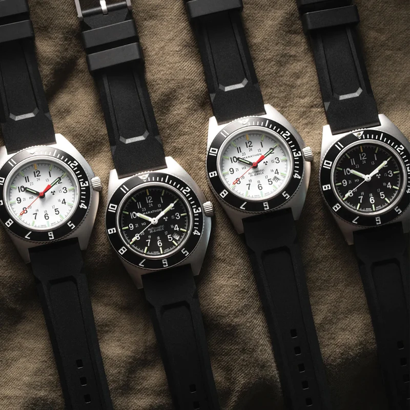 SSNAV No Date Arctic Edition 41mm - White on Rubber Strap
