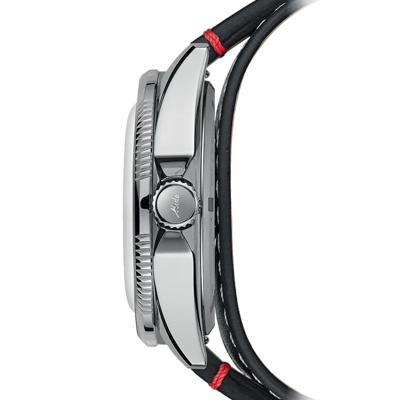 Ocean Star Worldtimer 40.5mm - Silver on Leather Strap