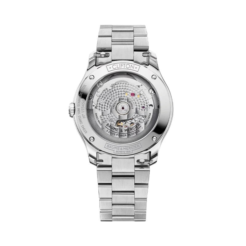 Clifton Round Baumatic 39mm - Blue on Bracelet