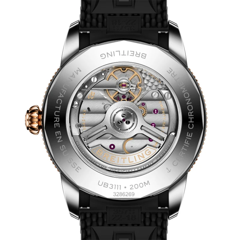 Superocean Heritage B31 Automatic Steel & 18K Red Gold 42mm - Black on Rubber Strap