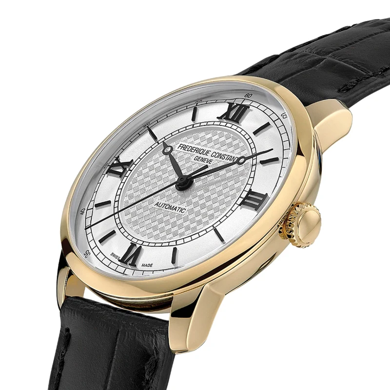 Classics Premiere Automatic Yellow Gold Steel 38.5mm - Silver on Leather Strap
