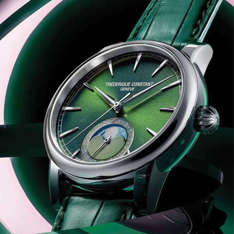 Manufacture Classic Moonphase Date Automatic 40mm - Green on Leather Strap
