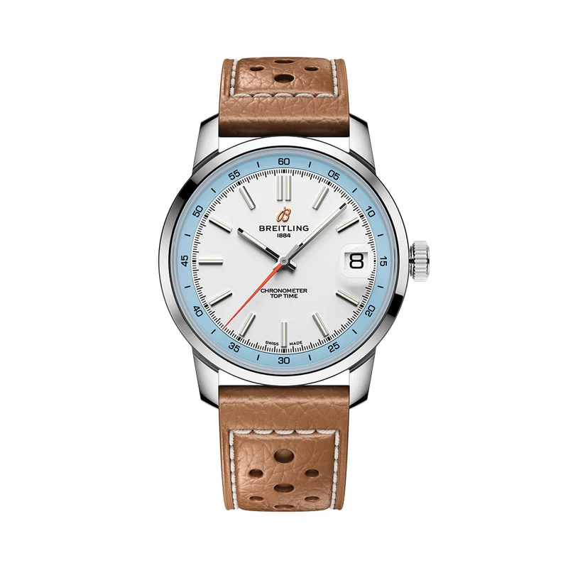 Top Time B31 38mm - White on Leather Strap