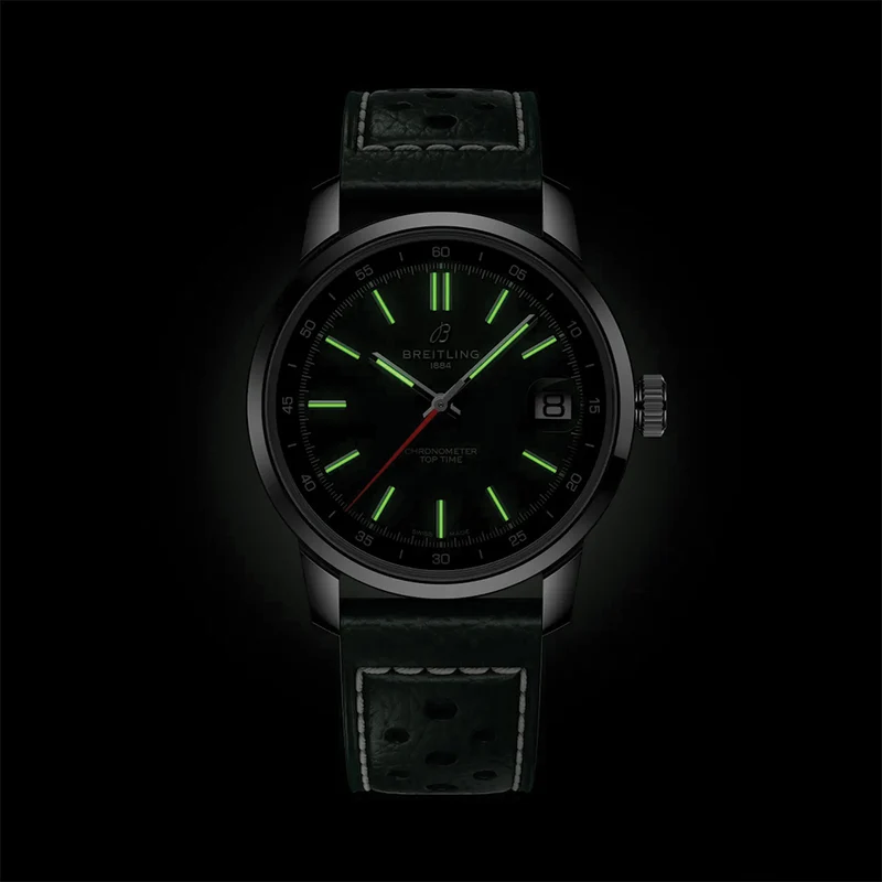 Top Time B31 38mm - Green on Leather Strap
