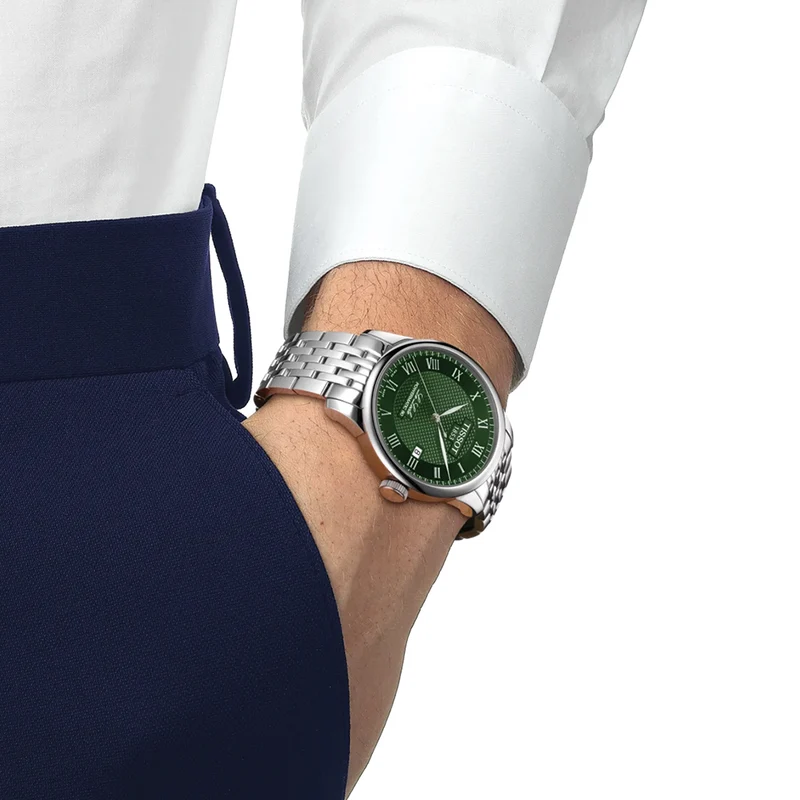 Le Locle Powermatic 80 39.3mm - Green on Bracelet