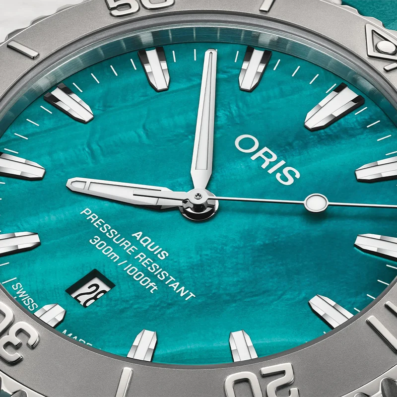 New York Harbor Limited Edition II 43.5mm - Aqua Green Mother-of-Pearl on Rubber Strap w/ Additional Bracelet