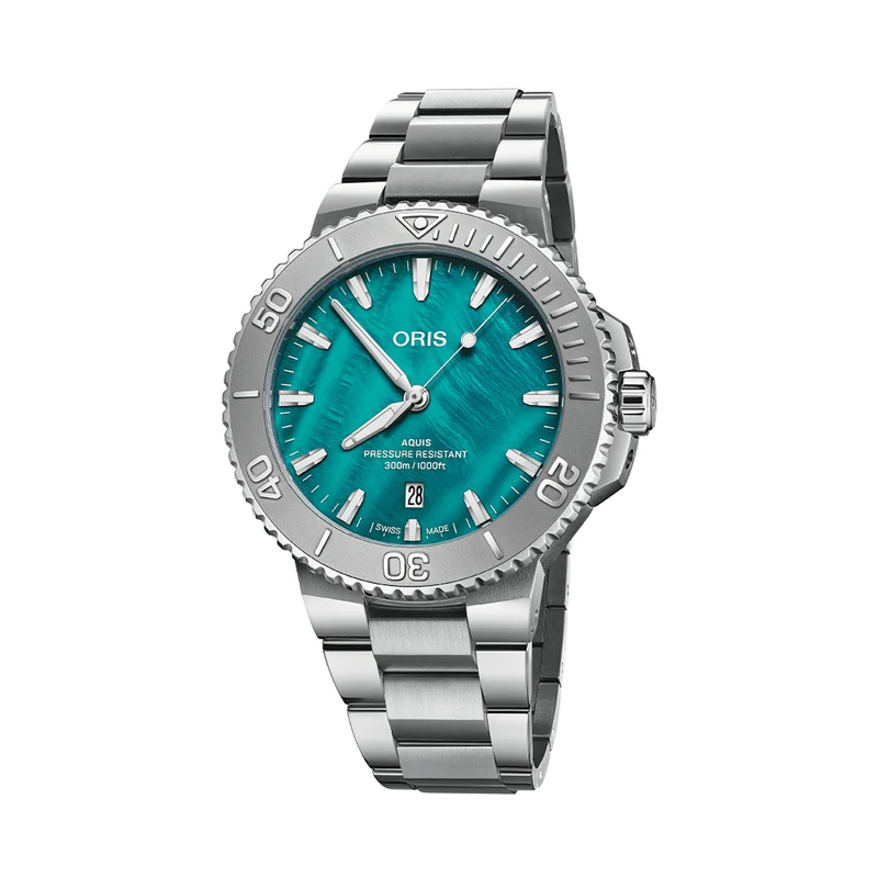 New York Harbor Limited Edition II 43.5mm - Aqua Green Mother-of-Pearl on Rubber Strap w/ Additional Bracelet