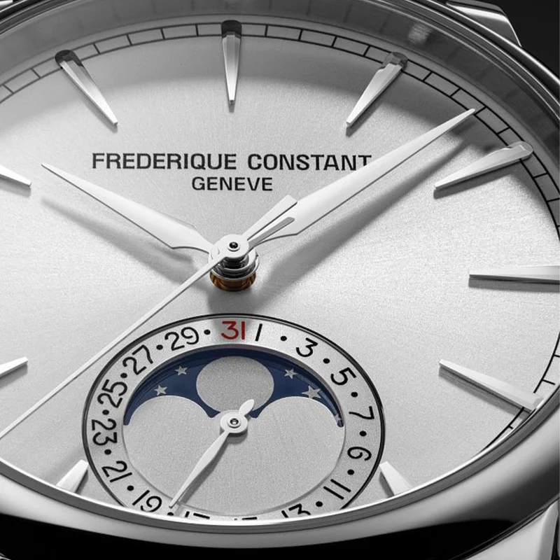 Manufacture Classic Moonphase Date Automatic 40mm - Silver on Leather Strap