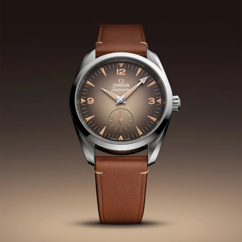 Seamaster Railmaster 38mm - Brown on Leather Strap