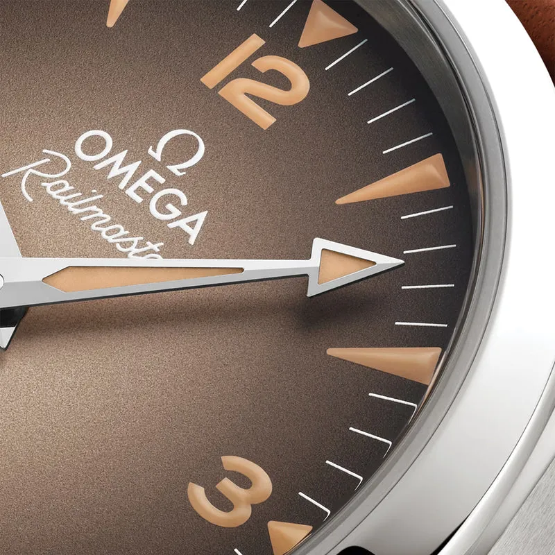 Seamaster Railmaster 38mm - Brown on Leather Strap