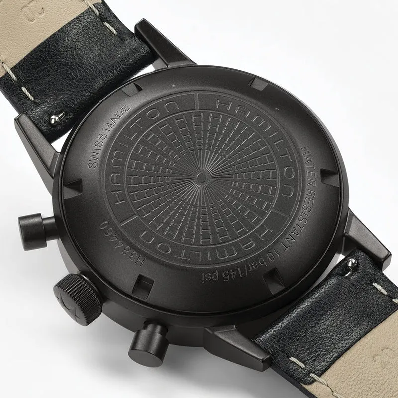 American Classic Intra-Matic Auto Chrono PVD 40mm - Black on Leather Strap