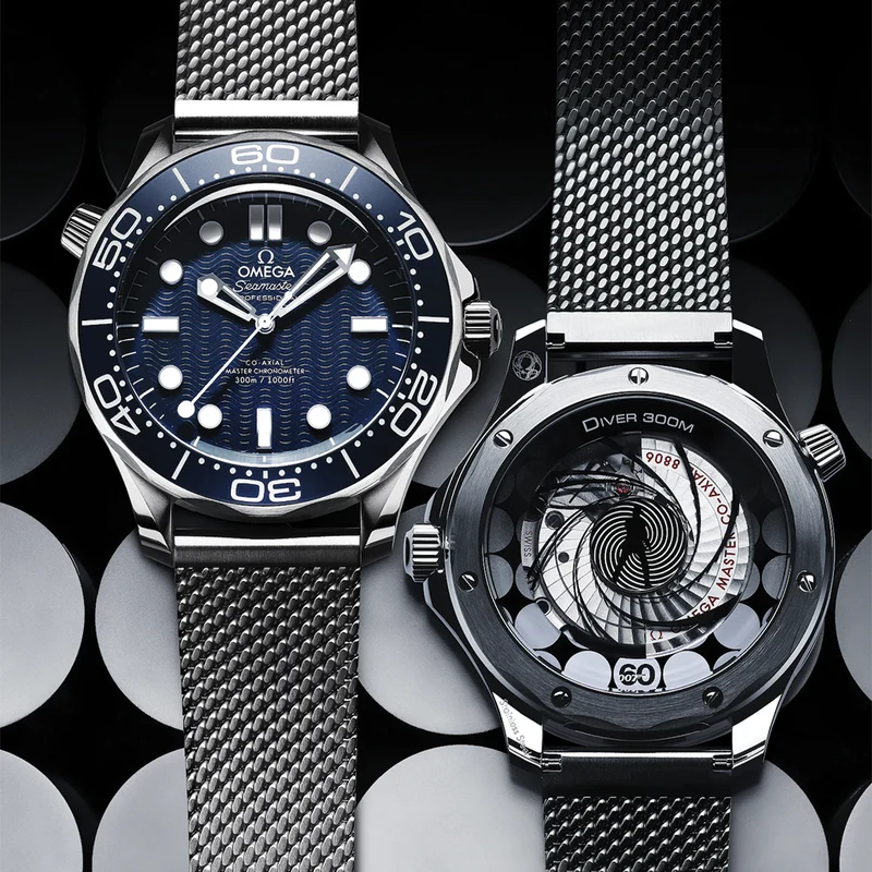 Seamaster Diver 300M James Bond 60th Anniversary Edition 42mm - Blue on Bracelet