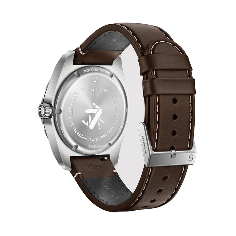 Swiss Army Quartz 42mm - Blue on Brown Leather Strap