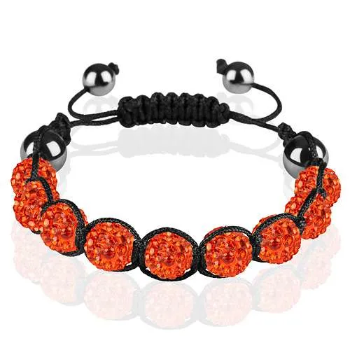 Shamballa Armband Glücksbringer Kristall einfarbig