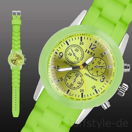 Silikon Armbanduhr Sport Style Fake Chronograph
