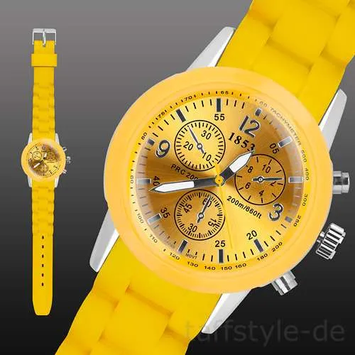 Silikon Armbanduhr Sport Style Fake Chronograph