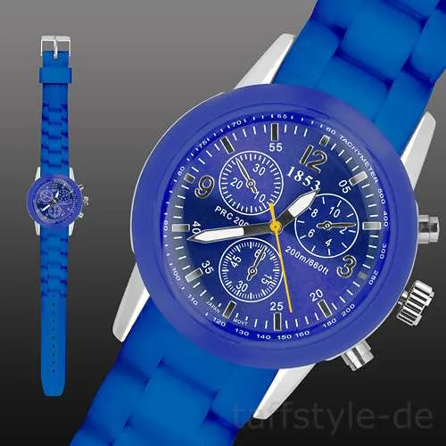 Silikon Armbanduhr Sport Style Fake Chronograph
