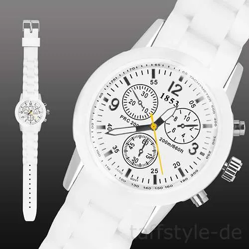 Silikon Armbanduhr Sport Style Fake Chronograph