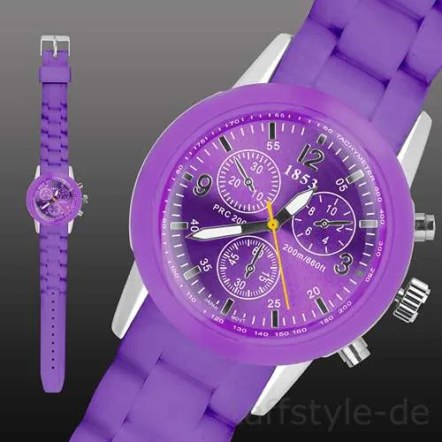 Silikon Armbanduhr Sport Style Fake Chronograph