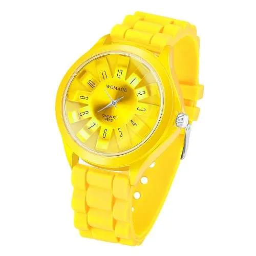 Damen Silikon Armbanduhr Bunte Silikon Uhr für Frauen modern und zeitlos